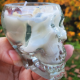 Skull Candle With Crystals