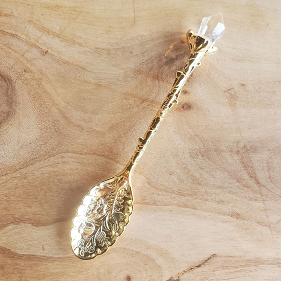 Antique Style spoons with Crystal shape | Apothecary Spoon | Spoon for Herbs | Vintage Spoon  | Ritual Crystal Spoon | Metaphysical
